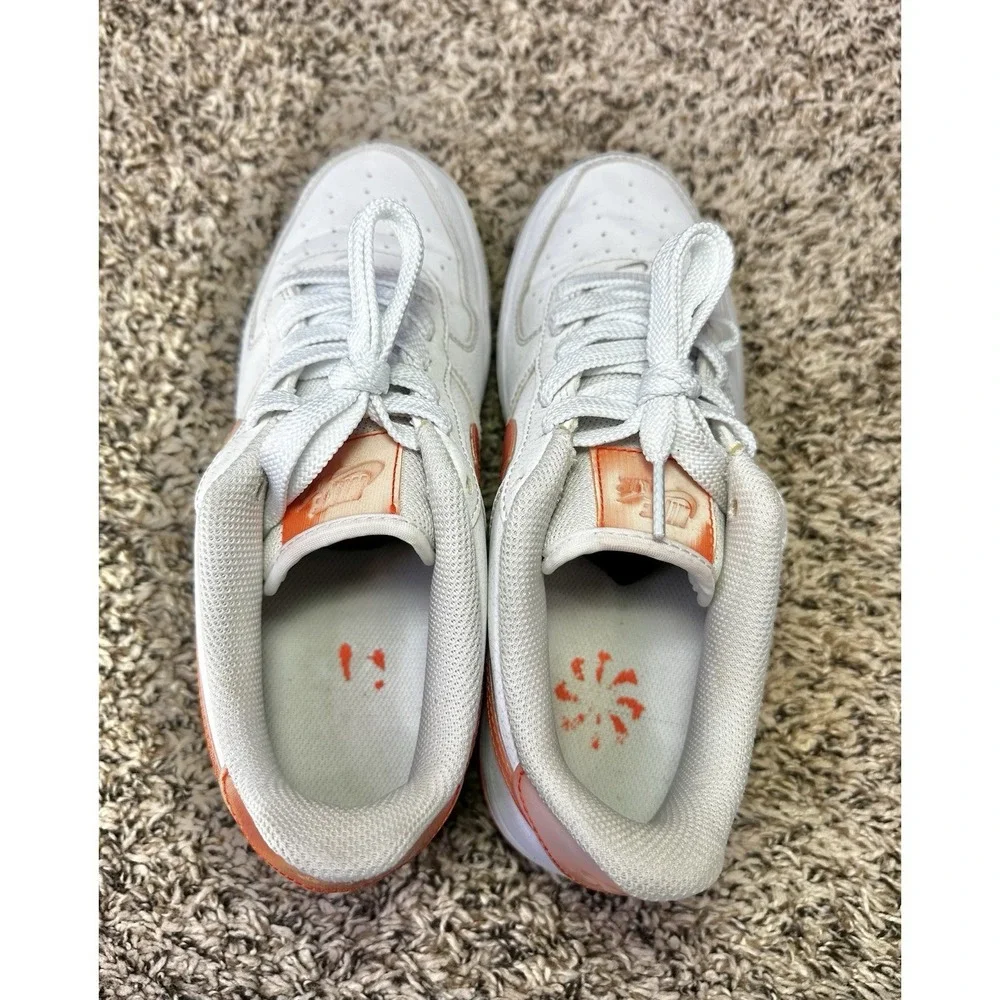 Nike Air Force 1 Next Nature Size 6.5Y White Orange AF1 Casual FJ4669 100 - Picture 7 of 9